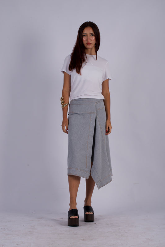 Silent Drape Wrap Skirt