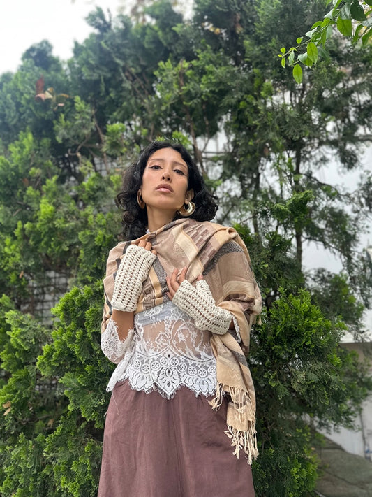 Ethereal Silk-Cotton Pashmina