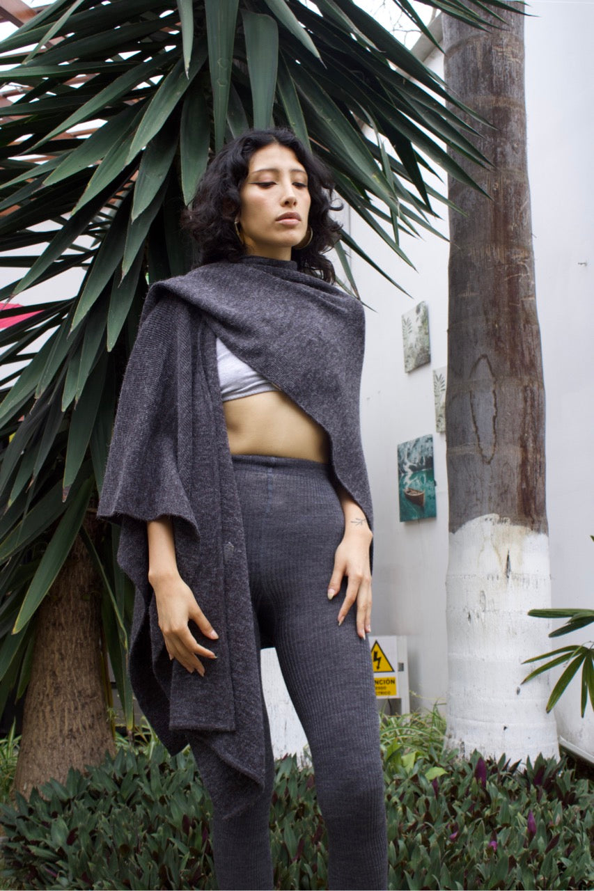 Alpaca Hand-Knitted Cape