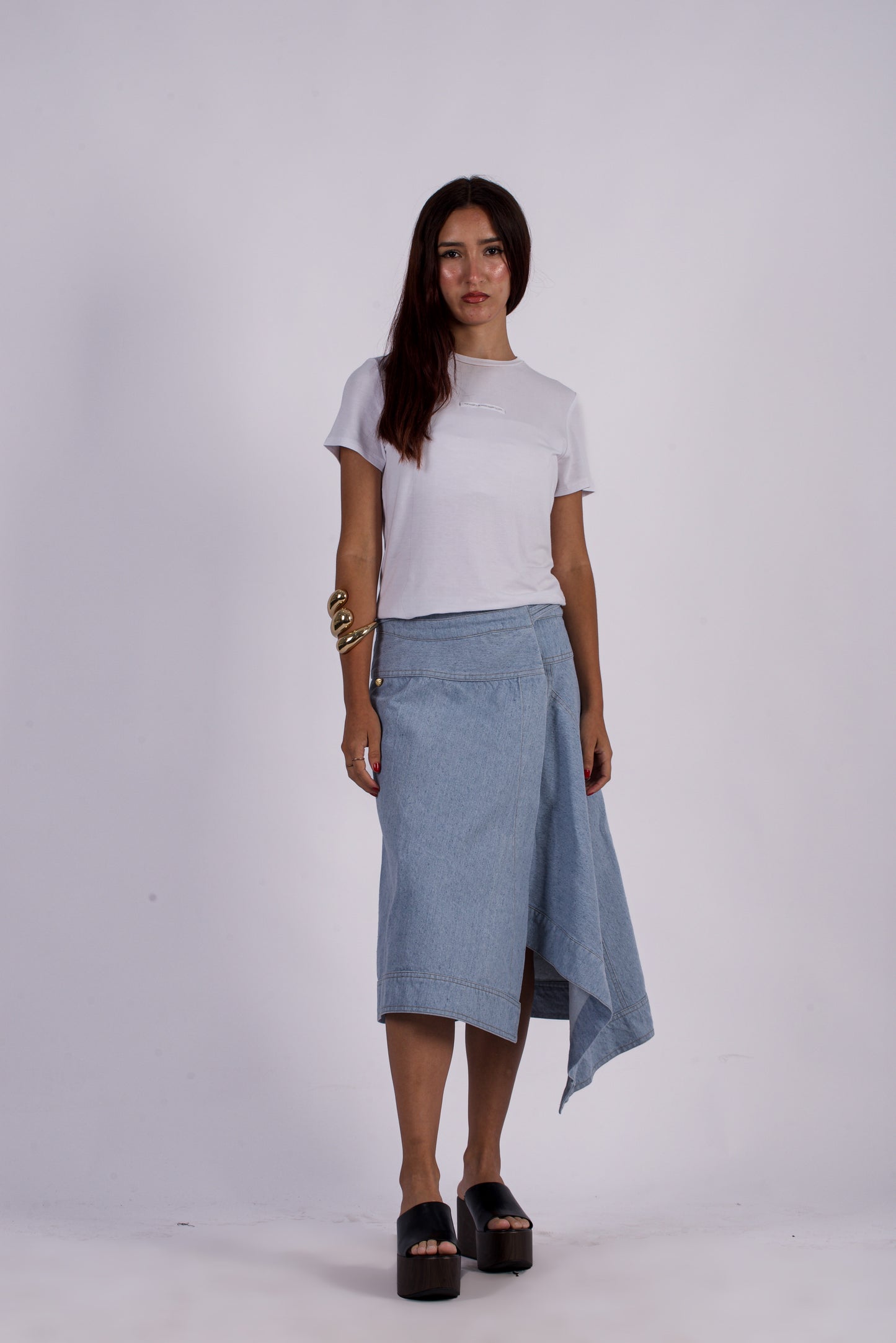 Silent Drape Wrap Skirt