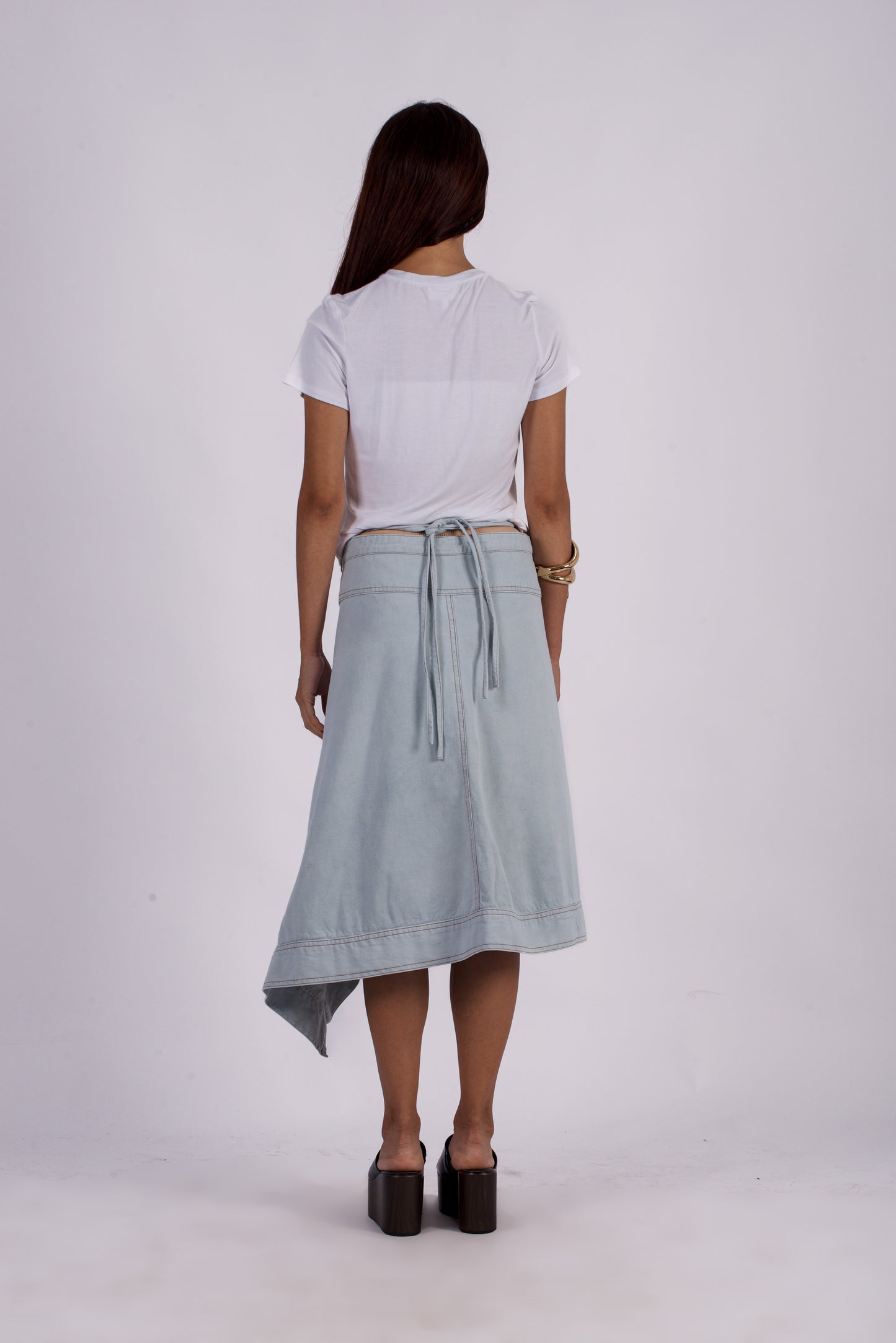 Silent Drape Wrap Skirt